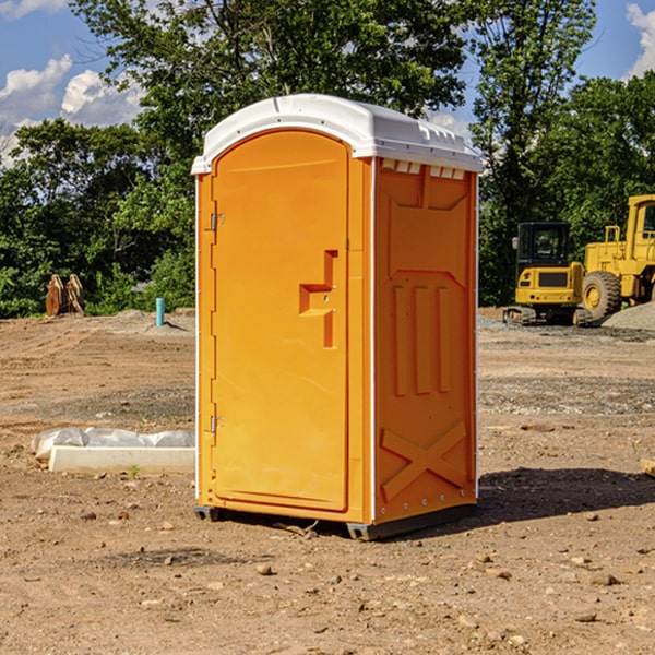 how often are the porta potties cleaned and serviced during a rental period in Brookfield Center